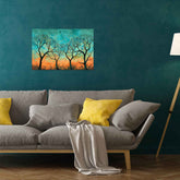 Abstract canvas painting wall décor Minimalist Floral landscape colorful